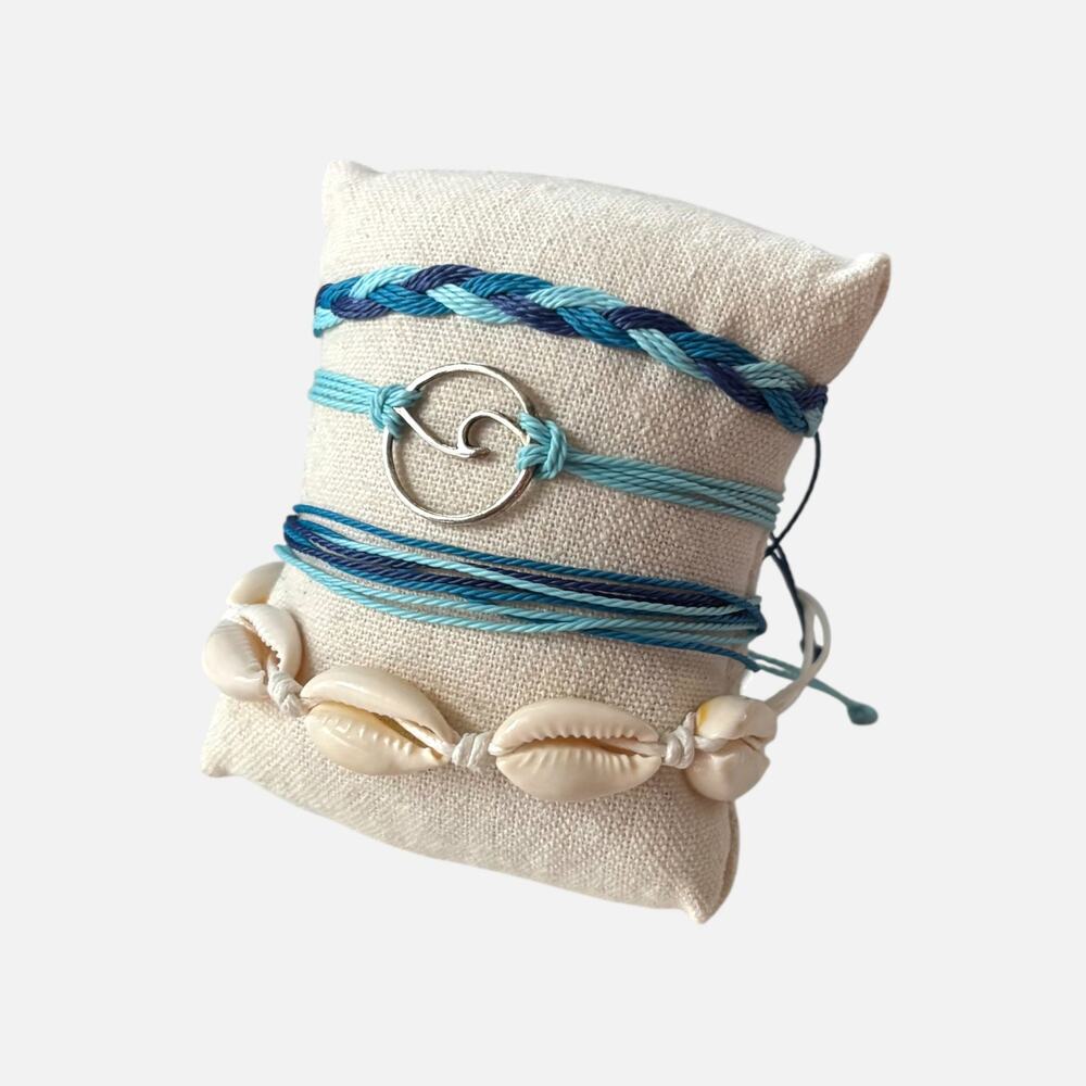 Boho Multilayer Shell Rope Bracelet Set - Picture 3 of 9